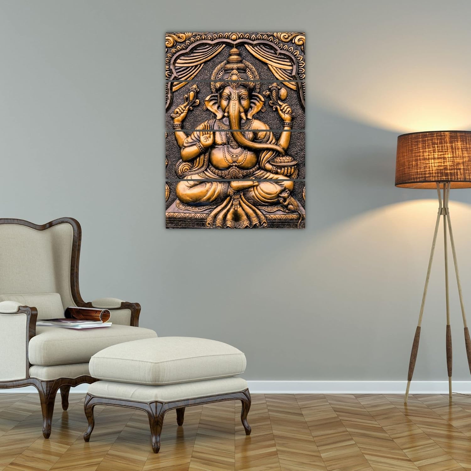 inep-b0bbpjclkx-close-up-of-the-brown-wooden-frames-in-the-ganesha-tastic-4-frame-wall-art-set.jpg